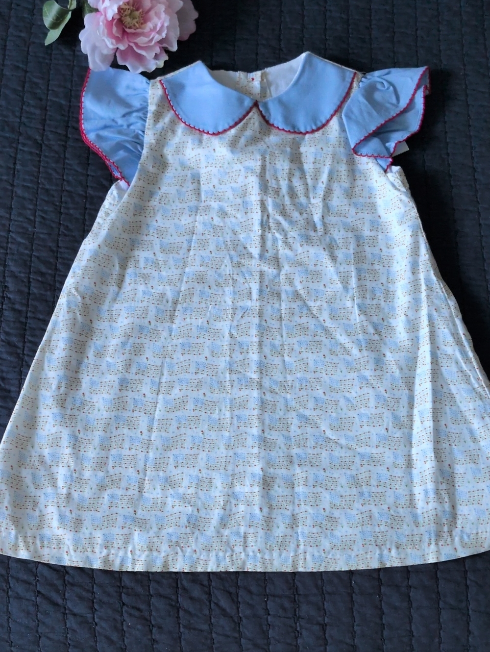 Dondolo Ruffle Sleeve Flag Dress Sz. 4T